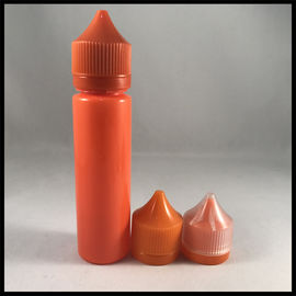 Chine Petites bouteilles en plastique oranges de compte-gouttes, bouteille faite sur commande d'égouttement de licorne du rond 60ml fournisseur