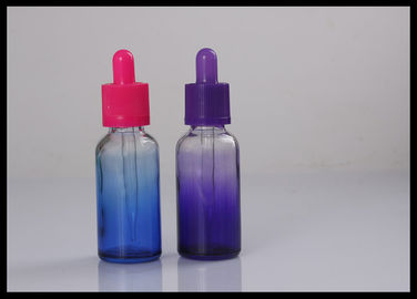 Chine bouteille en verre d'huile essentielle de bouteille de compte-gouttes de couleur pourpre bleue du gradient 30ml fournisseur
