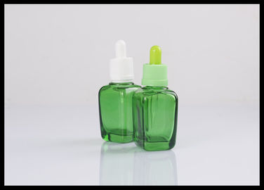 Chine Bouteille verte carrée ambre cosmétique en verre de la bouteille 30ml de compte-gouttes d'huile essentielle fournisseur