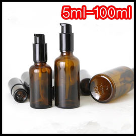 Chine Pompe en verre de noir de bouteille de compte-gouttes d'huile essentielle de couleur de Brown pour la lotion cosmétique fournisseur