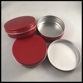 Chine Type en aluminium de coton de cas de maquillage de conteneurs vides crèmes cosmétiques de pot de forme ronde fournisseur