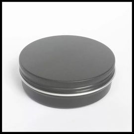 Chine Bouteilles en aluminium cosmétiques noires de crème de lotion du pot 100g avec des couvercles de vis fournisseur