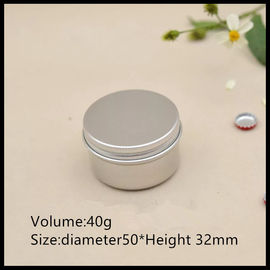 Chine conteneur en aluminium en métal du pot 40g crème cosmétique avec le couvercle de vis fournisseur