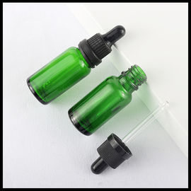Chine Approbation cosmétique verte du conteneur 30ml TUV de compte-gouttes de bouteilles en verre d'huile essentielle fournisseur