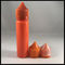 Petites bouteilles en plastique oranges de compte-gouttes, bouteille faite sur commande d'égouttement de licorne du rond 60ml fournisseur