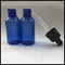 Le petit compte-gouttes d'oeil met les bouteilles en bouteille en plastique vides de compte-gouttes d'huile bleue et essentielle fournisseur