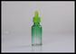 Bouteilles en verre liquides de compte-gouttes d'huile essentielle de gradient de vert du jus 30ml d'E E fournisseur