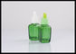 Bouteille verte carrée ambre cosmétique en verre de la bouteille 30ml de compte-gouttes d'huile essentielle fournisseur