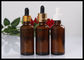 Bouteilles en verre ambres de cosmétique de bouteille d'huile essentielle de la bouteille 30ml de compte-gouttes fournisseur