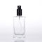 Le jet de parfum en verre carré plat met la capacité en bouteille métallique de la pompe 50ml rechargeable fournisseur