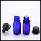 Chapeau 10ml inaltérable de noir de compte-gouttes de bouteilles en verre d'huile essentielle de bleu de cobalt fournisseur