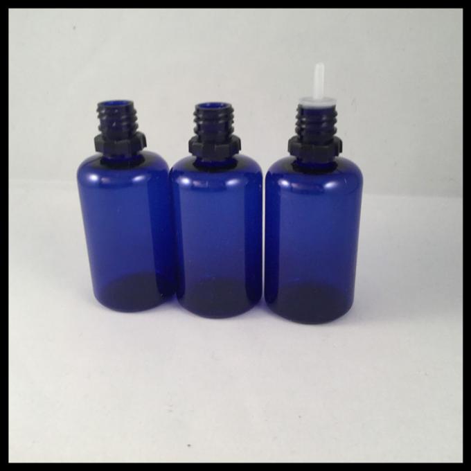 Le plastique 30ml bleu met des bouteilles en bouteille de liquide de clope des bouteilles E de compte-gouttes d'ANIMAL FAMILIER