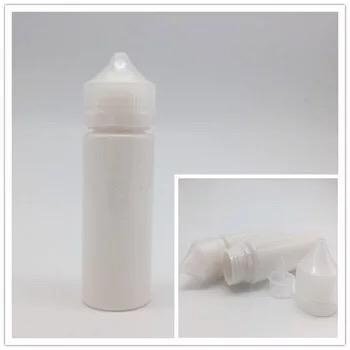 La bouteille blanche d'animal familier du plastique 60ml, les bouteilles en vrac rondes de licorne marquent l'impression