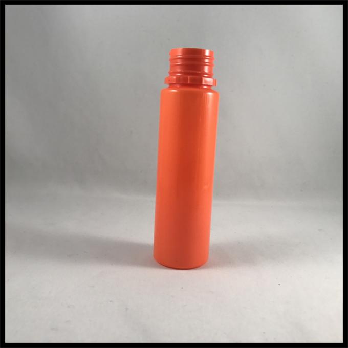 Petites bouteilles en plastique oranges de compte-gouttes, bouteille faite sur commande d'égouttement de licorne du rond 60ml