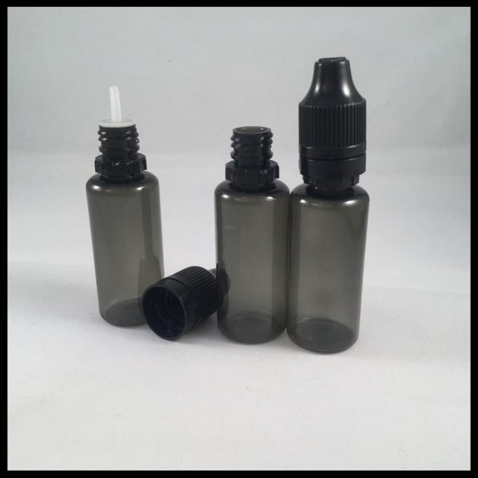 Ejuice en plastique noir met la bouteille en bouteille d'huile essentielle de bouteilles de compte-gouttes de l'ANIMAL FAMILIER 15ml