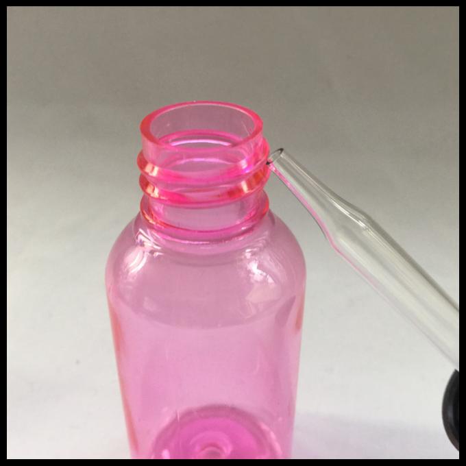 La pipette en plastique d'animal familier rose met 30ml en bouteille pour l'excellente représentation de basse température d'emballage cosmétique