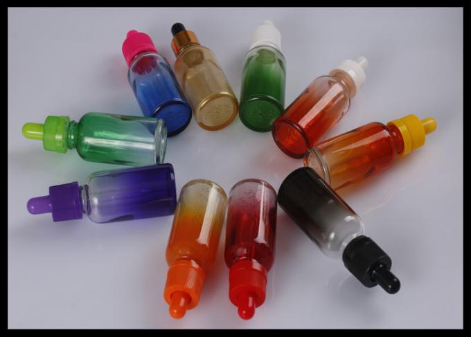 Bouteilles en verre liquides de compte-gouttes d'huile essentielle de gradient de vert du jus 30ml d'E E