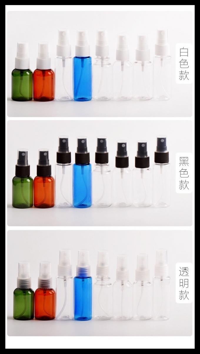 Le jet en plastique ambre clair de vert bleu met la bouteille en bouteille orale vide de jet de 30ml 40ml