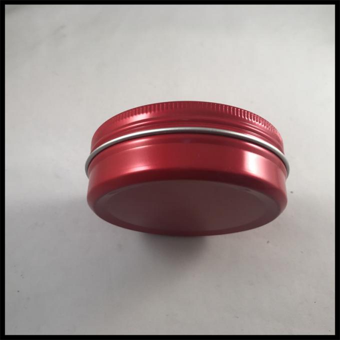 Type en aluminium de coton de cas de maquillage de conteneurs vides crèmes cosmétiques de pot de forme ronde