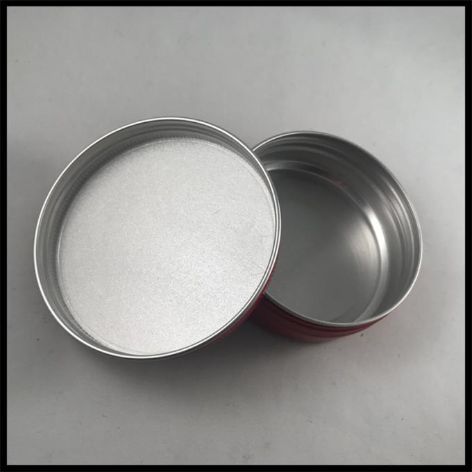 Type en aluminium de coton de cas de maquillage de conteneurs vides crèmes cosmétiques de pot de forme ronde