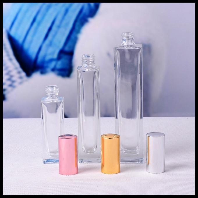 Les bouteilles en verre de jet de parfum, pompe de jet de rectangle met 30ml en bouteille 50ml 100ml