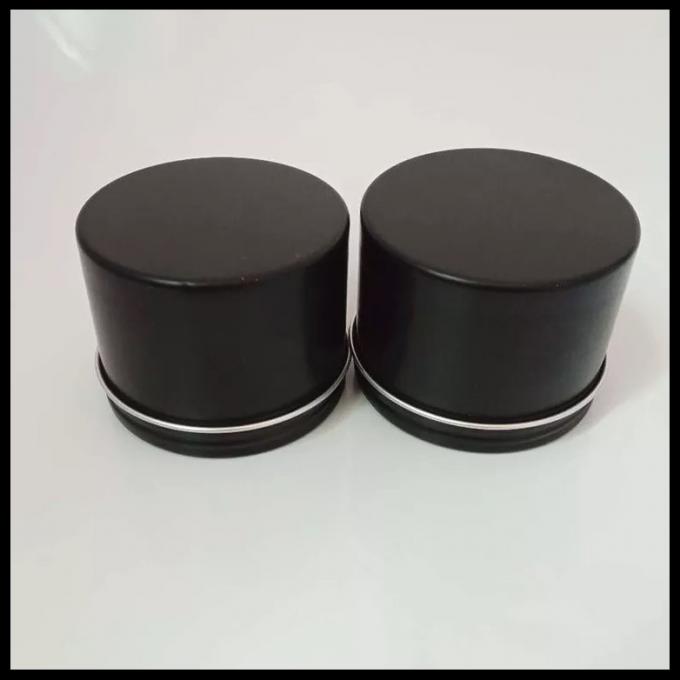 Couvercle à visser cosmétique en aluminium durable de boîtes en fer blanc en métal de noir de pot de crème des conteneurs 120g