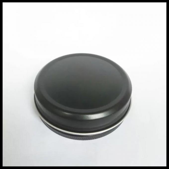 Bouteilles en aluminium cosmétiques noires de crème de lotion du pot 100g avec des couvercles de vis