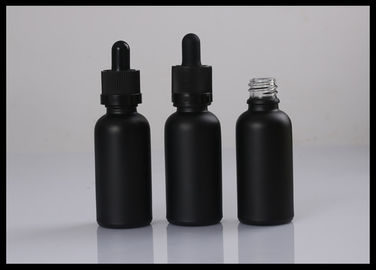 Chine Conteneurs liquides cosmétiques givrés par noir mat de bouteilles en verre d'huile essentielle fournisseur