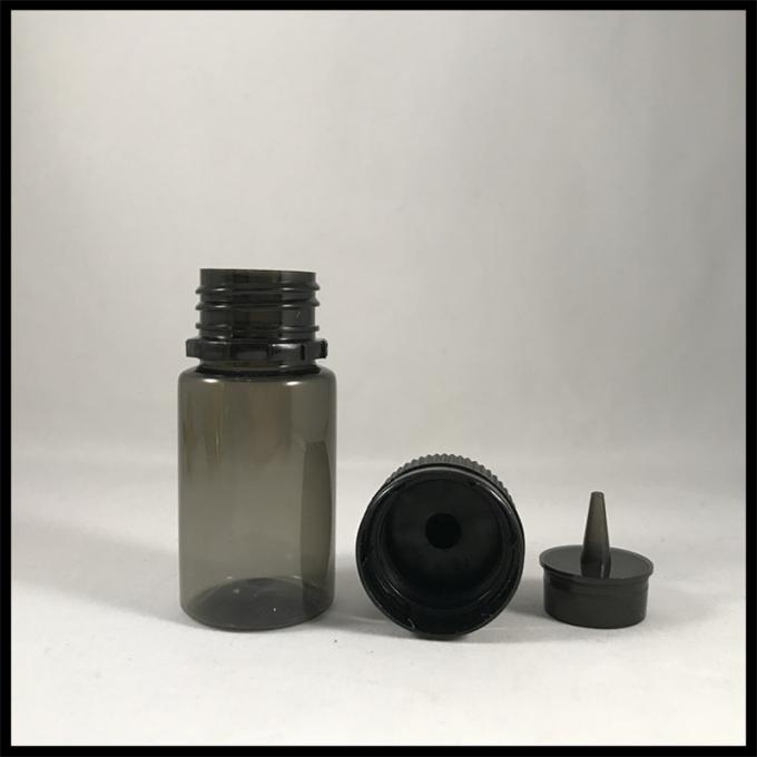 Les bouteilles transparentes noires de l'animal familier 30ml, le compte-gouttes 30ml en plastique fait sur commande met le volume en bouteille